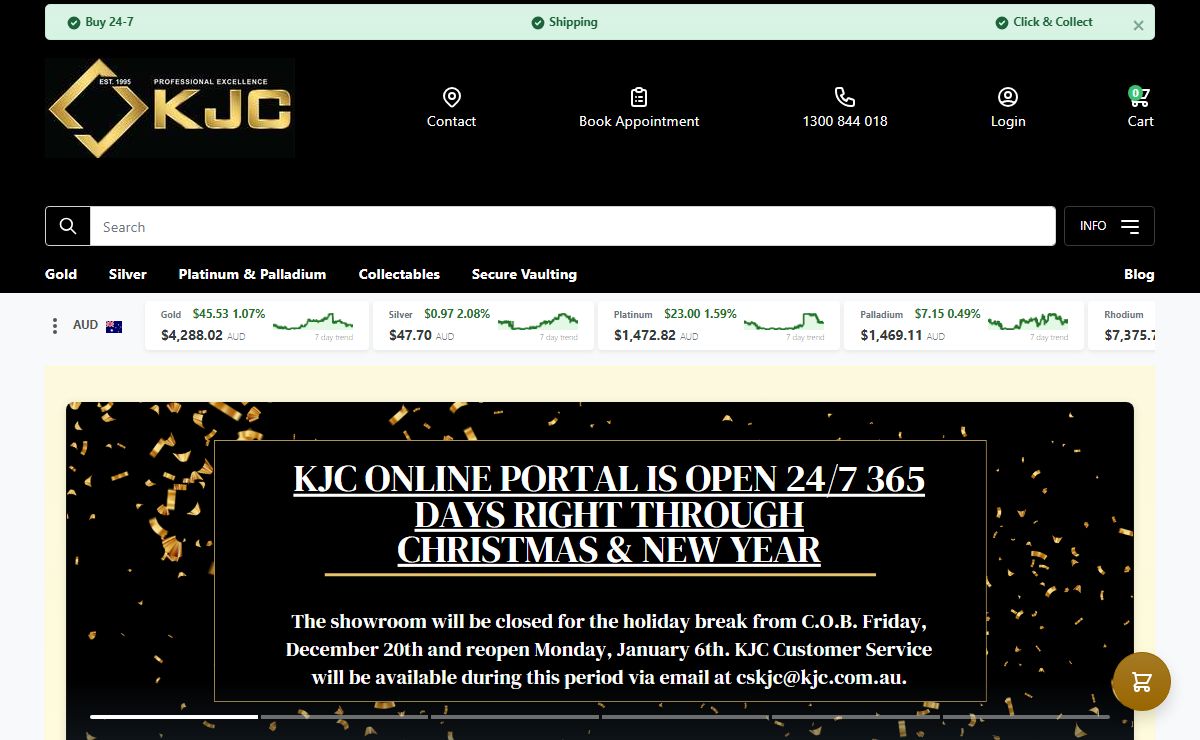 KJC Bullion - Australia's largest range of gold and silver