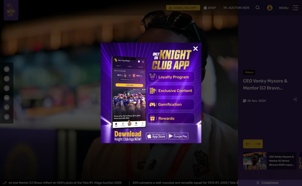 Kolkata Knight Riders | Official Website | Live IPL scores and more!