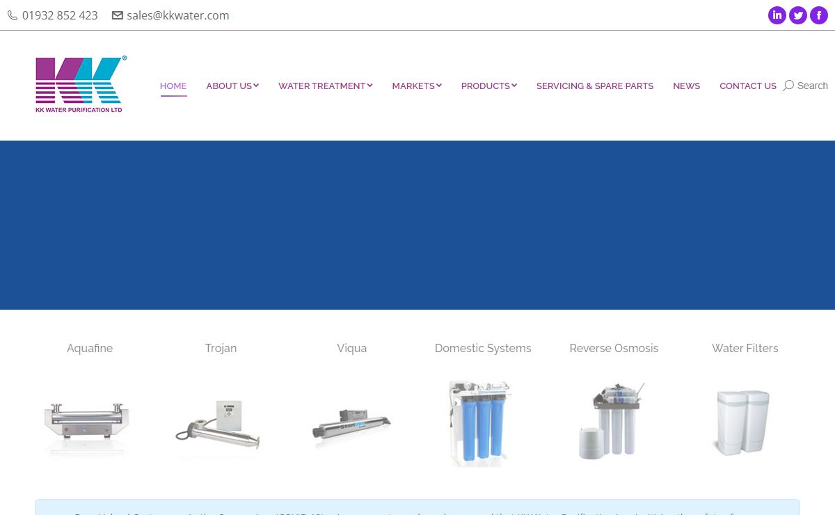 UV Disinfection Water Purification Treatment & Water Filtration Systems | UK