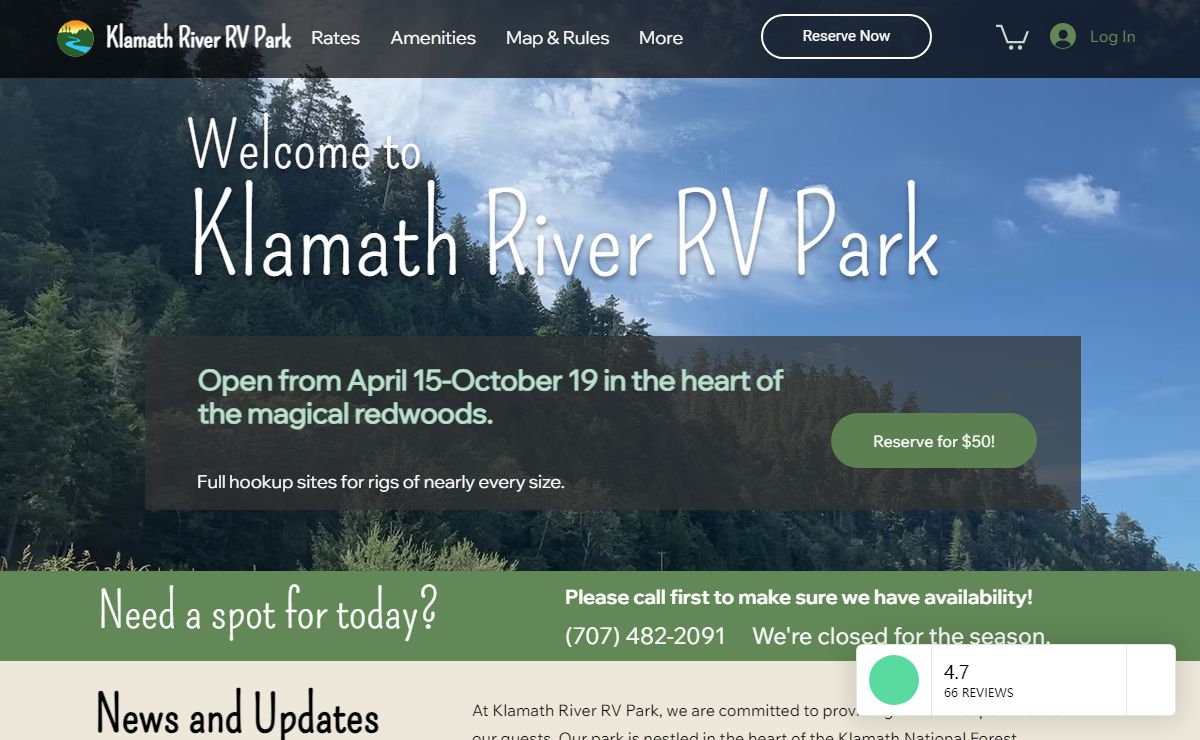 Home | Klamath River RV Park