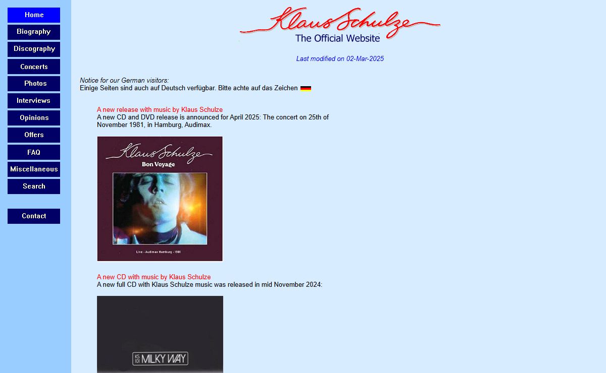 Klaus Schulze - The Official Website
