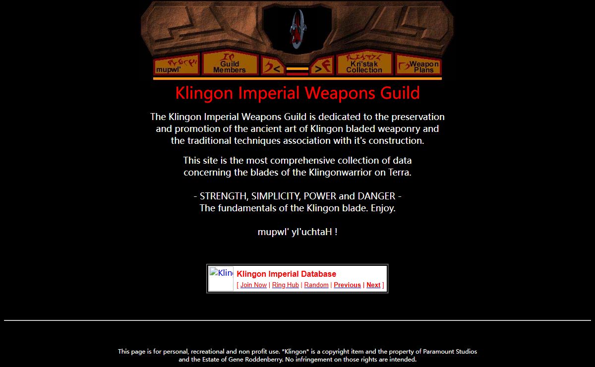 Klingon Imperial Weapons Guild