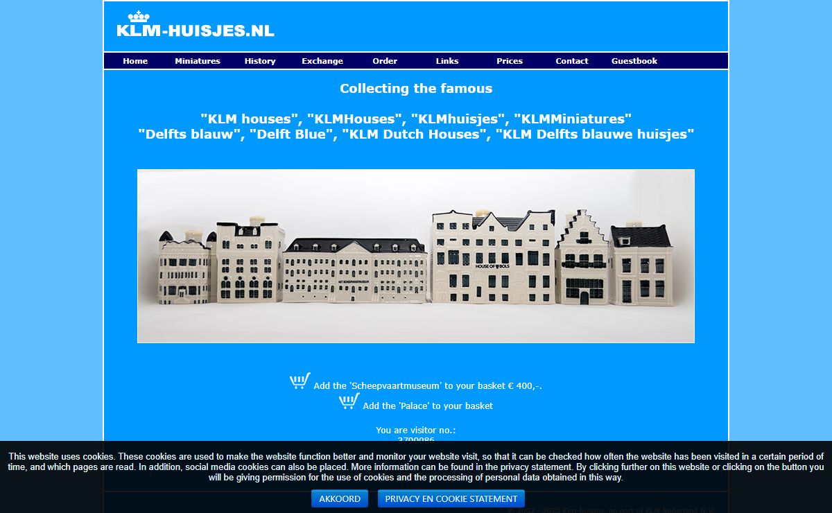 .: KLM Huisjes - klmhuisjes van de KLM Business Class te koop :. - Home