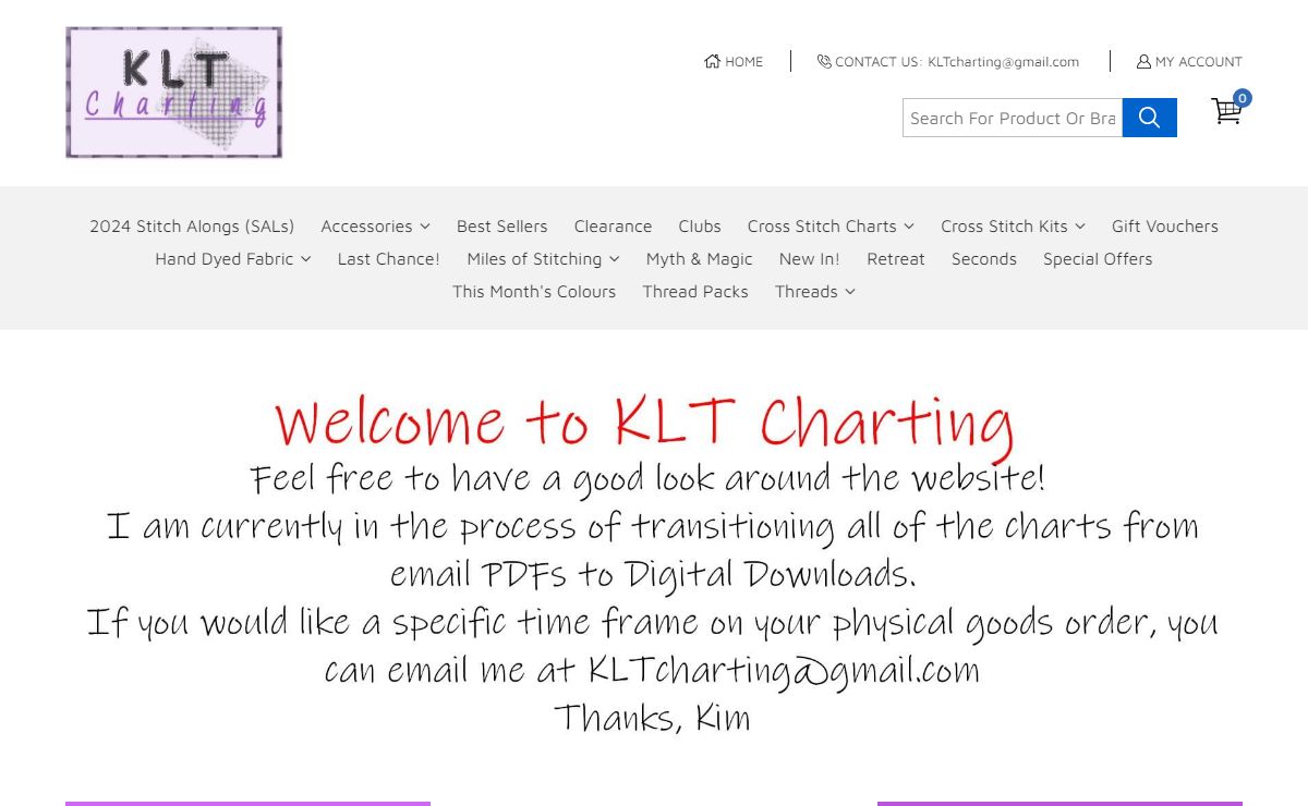 KLT Charting cross stitch designs