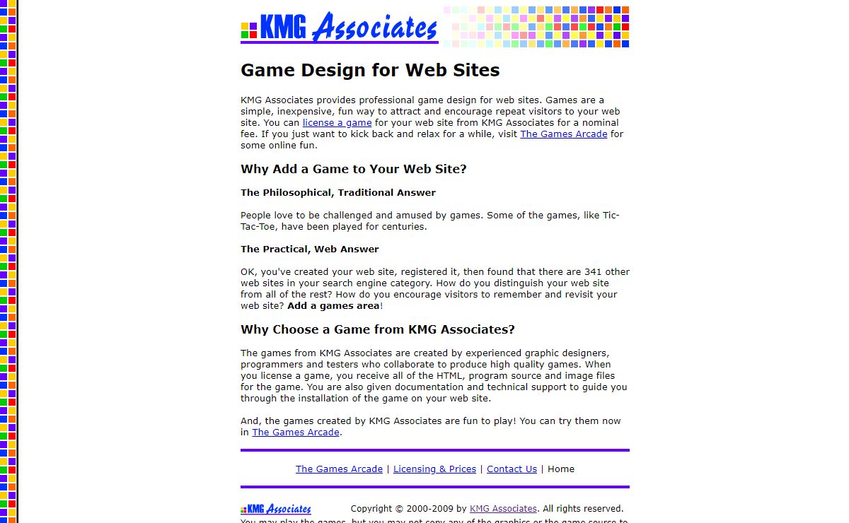 KMG Associates - Game Design for Web Sites