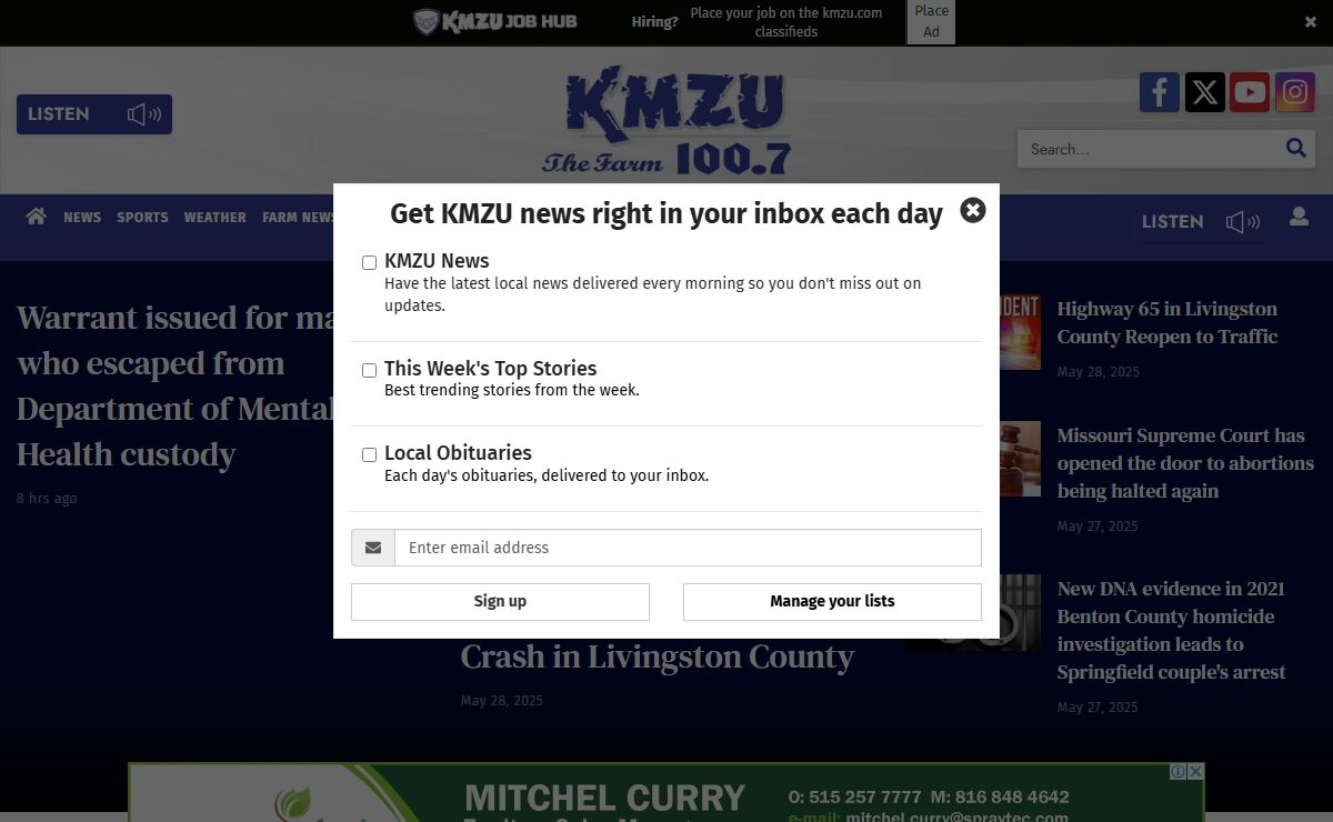 kmzu.com | KMZU The Farm 100.7 | FM | Country Music Hits | Central MO News & Sports