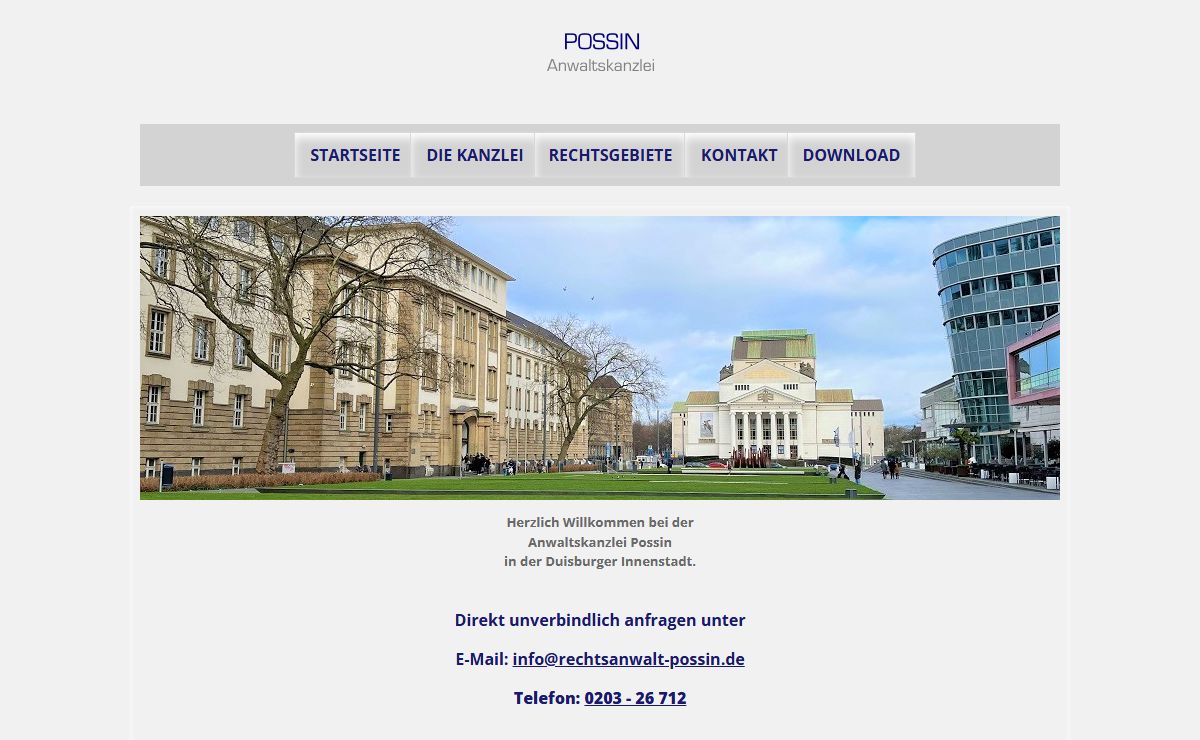 Rechtsanwalt Possin | Duisburg Stadtmitte online - Scheidung Unterhalt Arbeitsrecht Kündigung Familienrecht Verkehrsrecht Sorgerecht Umgangsrecht Anwalt Schmerzensgeld Unfall Fahrverbot Bußgeld Scheidungsanwalt Ehescheidung Anwälte Rechtsanwälte