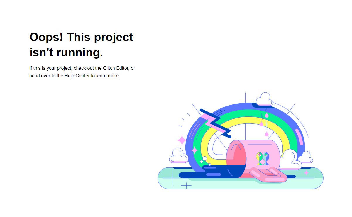 Oops! This project isn't running.