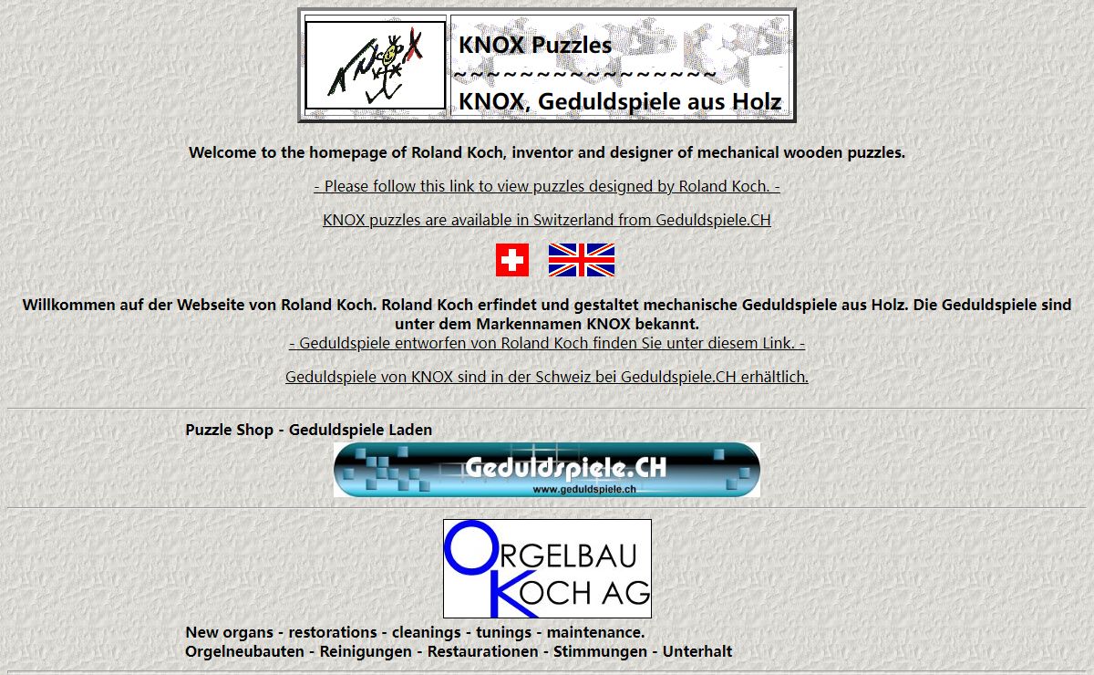 Roland Koch - Orgelbau und Geduldspiele
