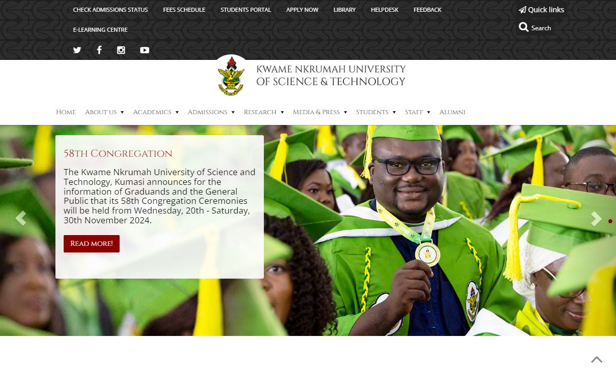 Home | Kwame Nkrumah University of Science and Technology