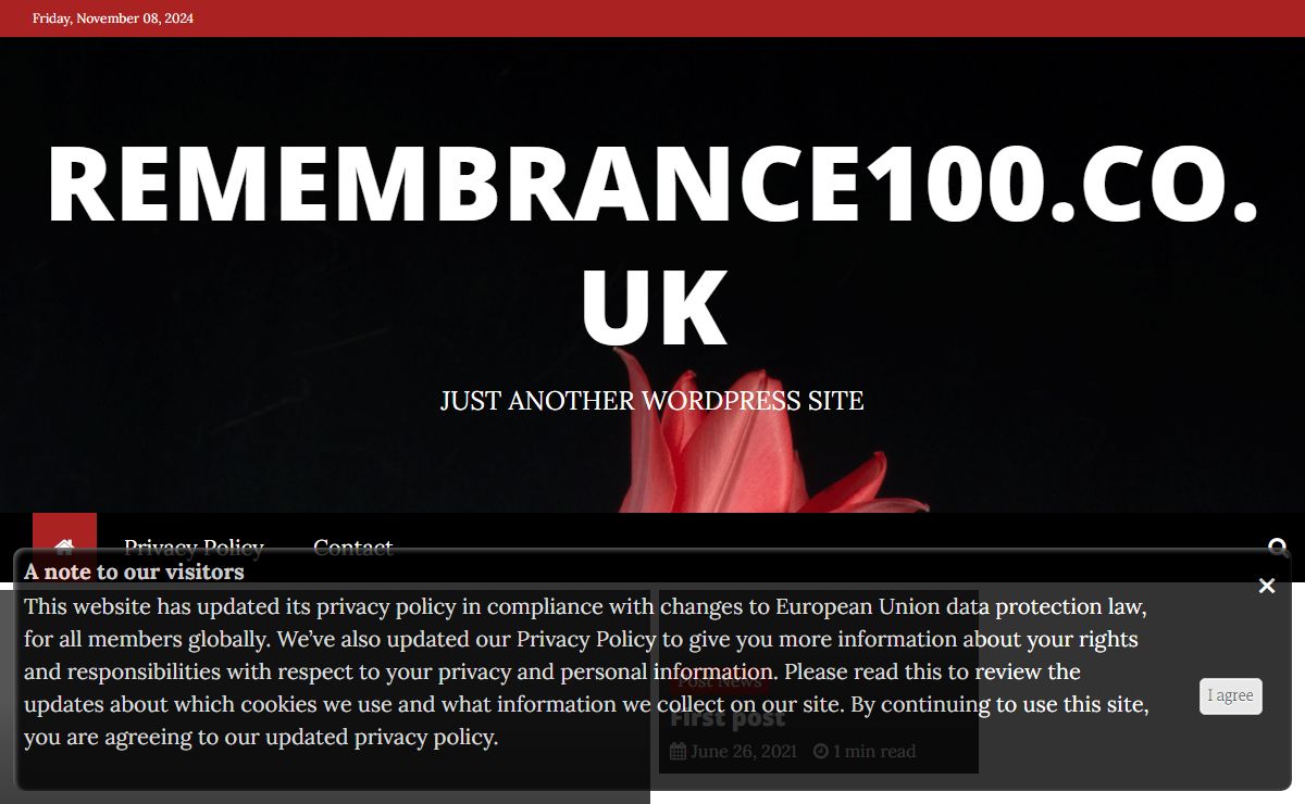remembrance100.co.uk - Just another WordPress site