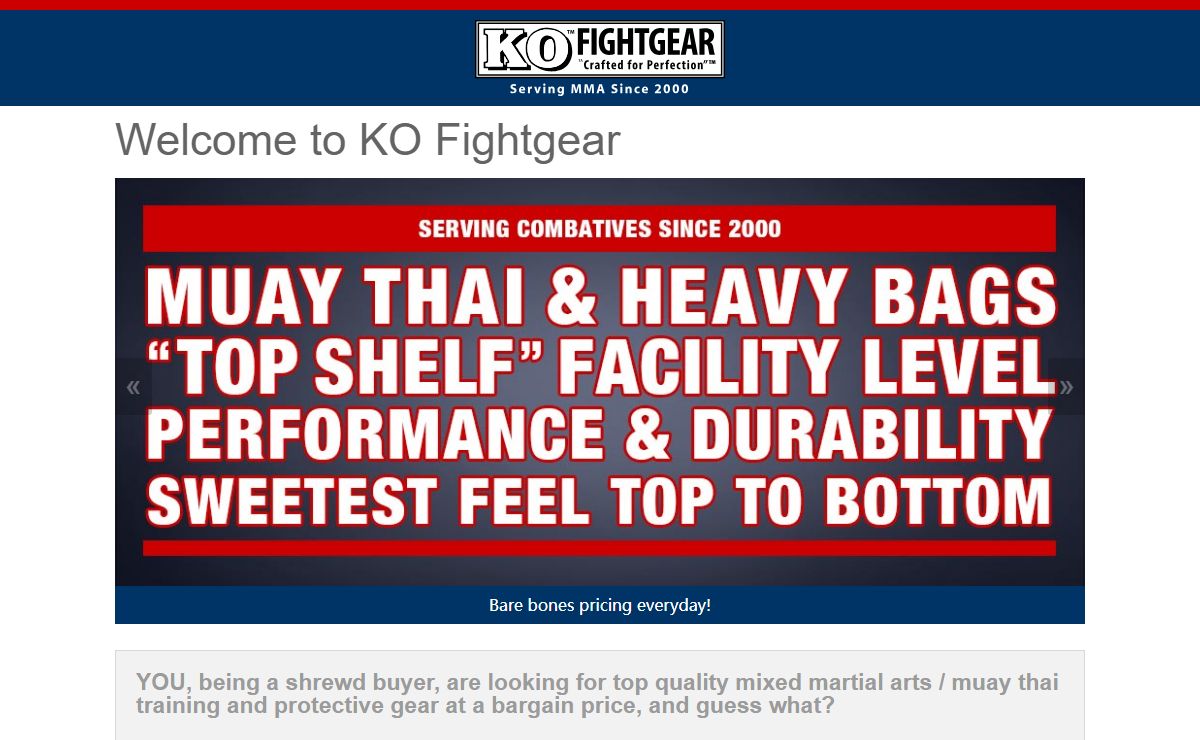 Highest Quality Mixed Martial Arts Equipment for Less | KO Fightgear