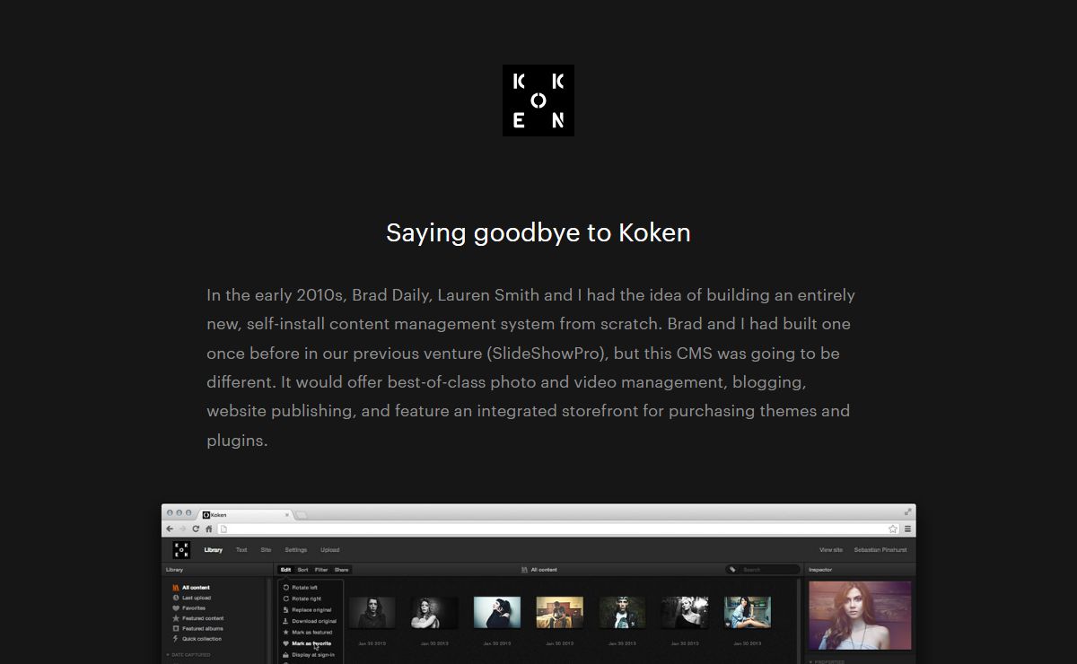 Saying Goodbye to Koken