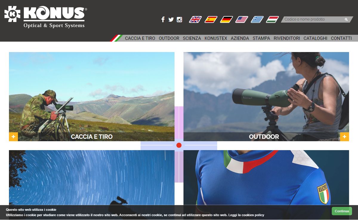 Konus - attrezzature per la caccia per lo sport e per la scienza