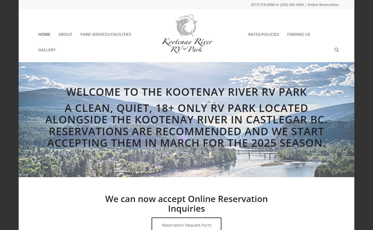 Kootenay River RV Park – A Clean, Quiet, Adult's Only RV Park!