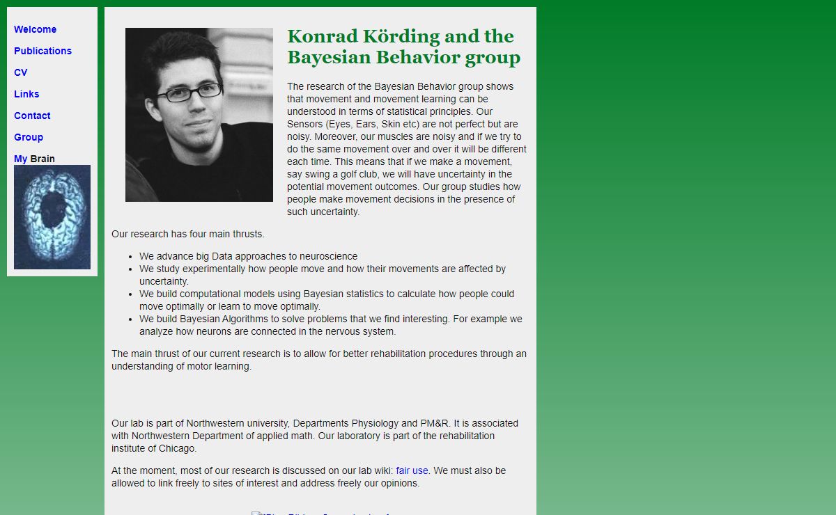 Home Page of Konrad Paul Kording