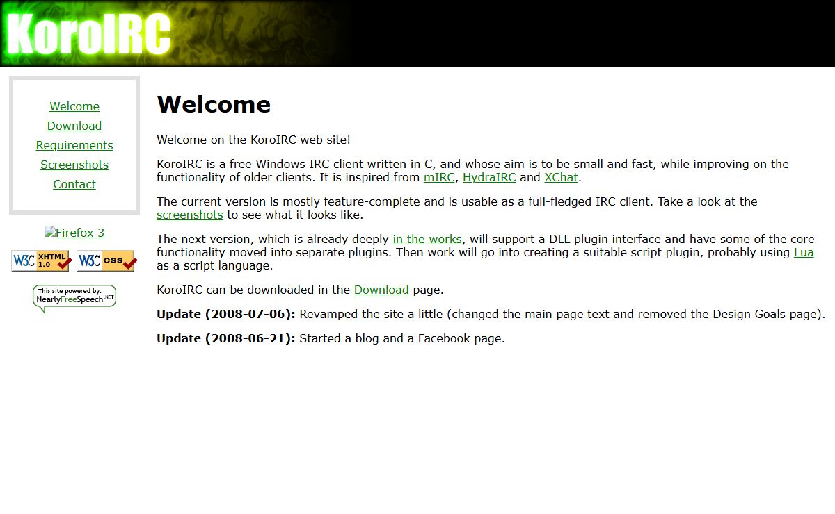 Welcome - KoroIRC