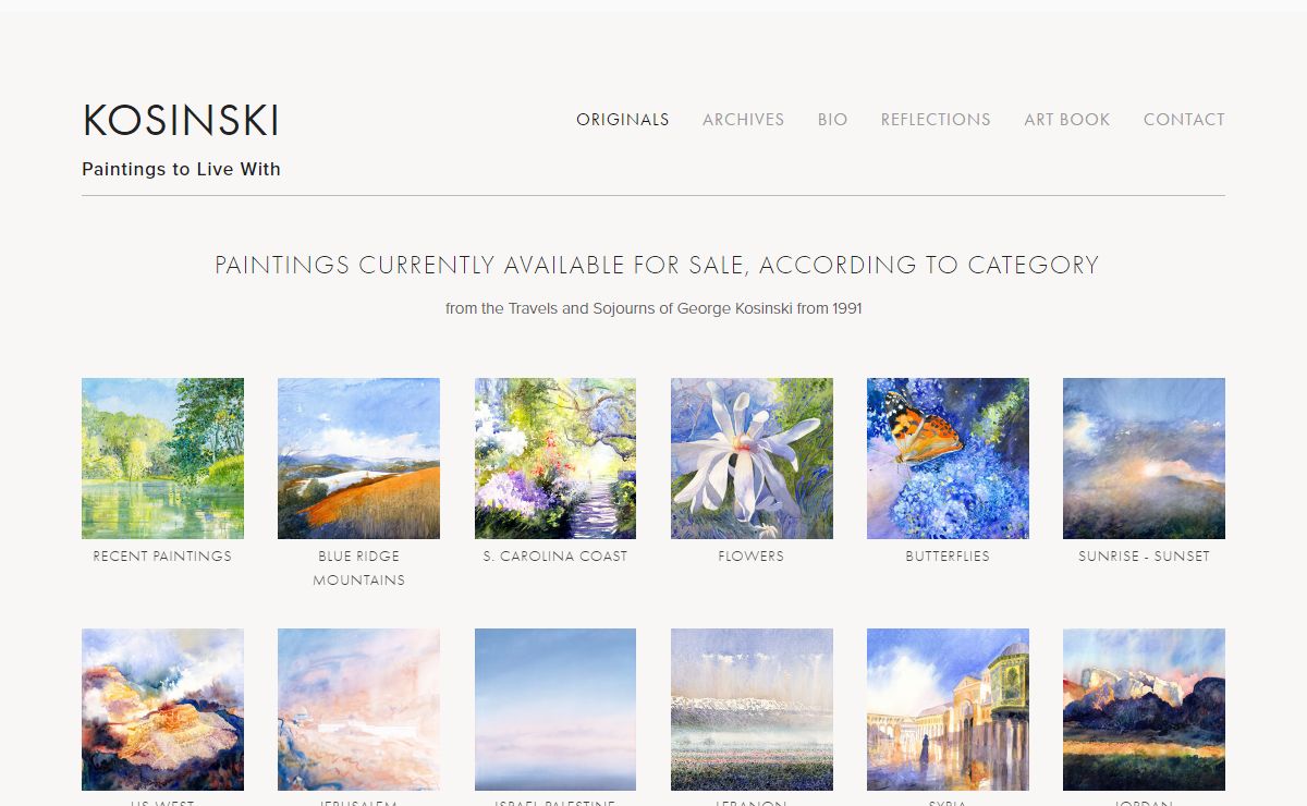 Kosinski - Paintings in Oils and Watercolours