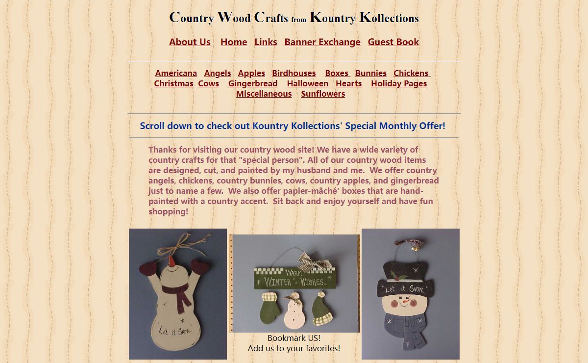 Country Wood Crafts from Kountry Kollections