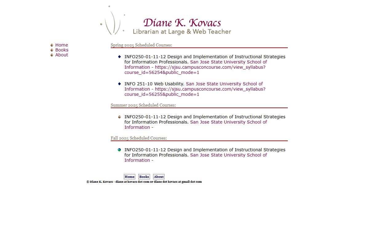 A Web-based Teacher - Kovacs Consulting: Internet and Web Training - Teacher-Led Web-based Continuing Education and Professional Training for Librarians and Other Information Professionals