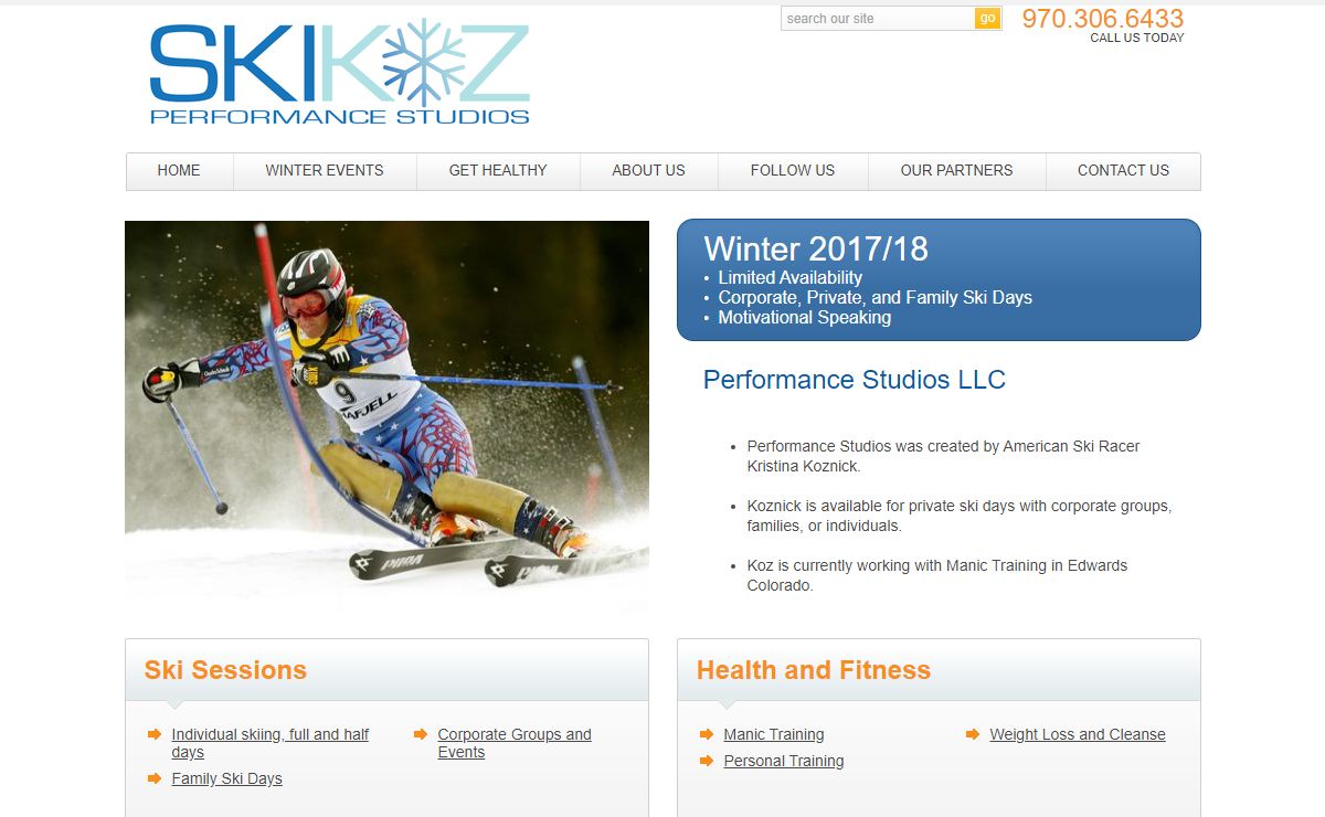 Performance Studios|Kristina Koznick|Ski Camps|Manic Training|Health