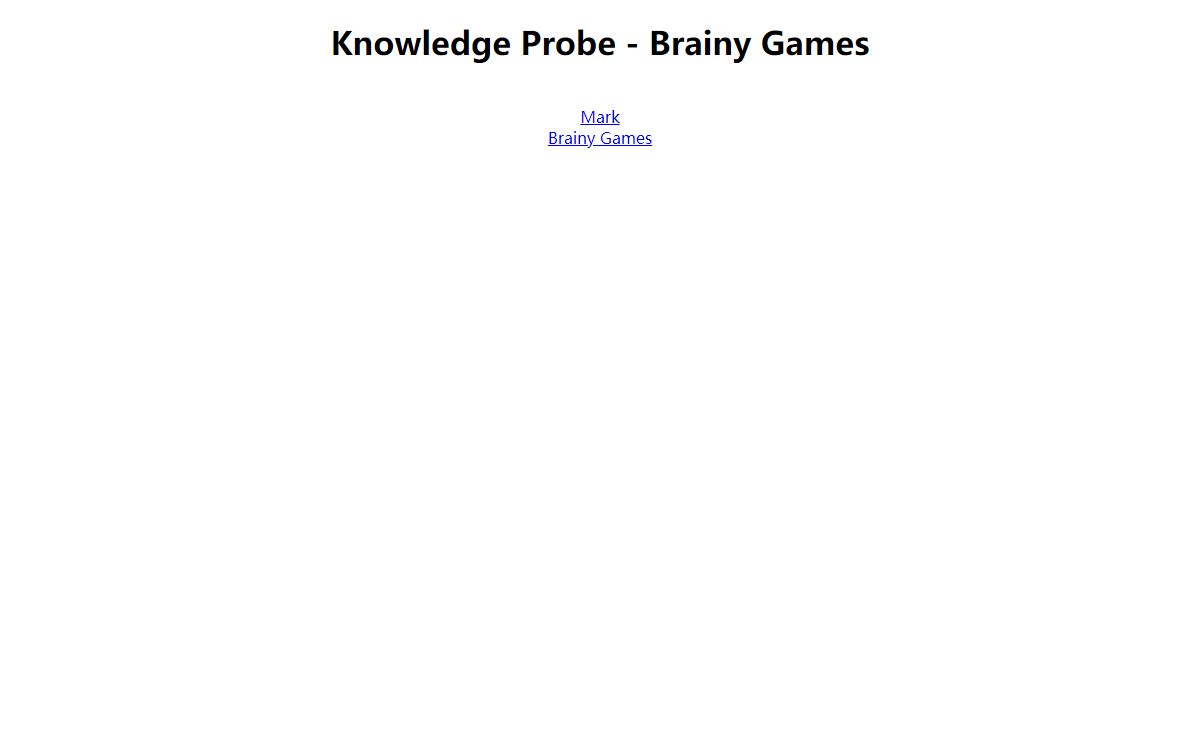 Knowledge Probe - Brainy Games