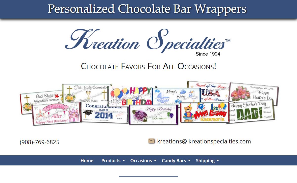 Personalized Chocolate Bar Wrappers | Candy Centerpiece Trees