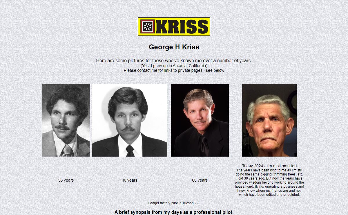 George Kriss professional pilot
