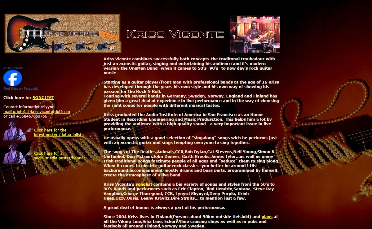 Trubaduuri :: Oneman Band :: KrissViconte::Introduction