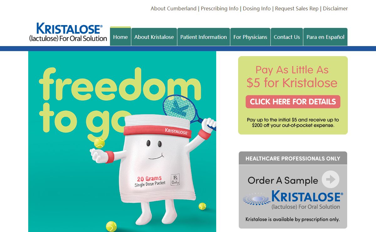 Kristalose (Lactulose) For Oral Solution | Treatment for Acute or Chronic Constipation