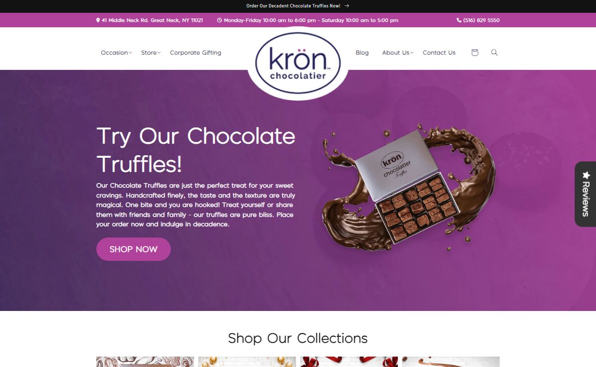 Gourmet Handmade Chocolate Gifts Shop – Kron Chocolatier