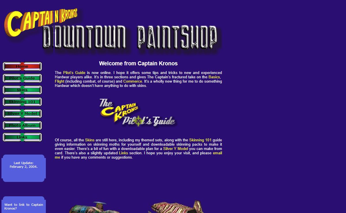 Captain Kronos' Downtown Paintshop - Hardwar Skins , Pilot's Guide & More...