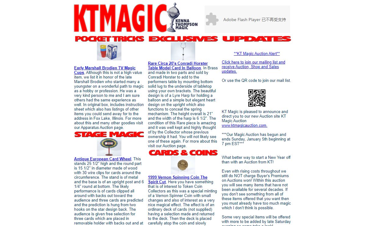 KT Magic, Inc. - Kenna Thompson Magic - Magic Auction - The Magic Collector - The Taytelbaum Collector