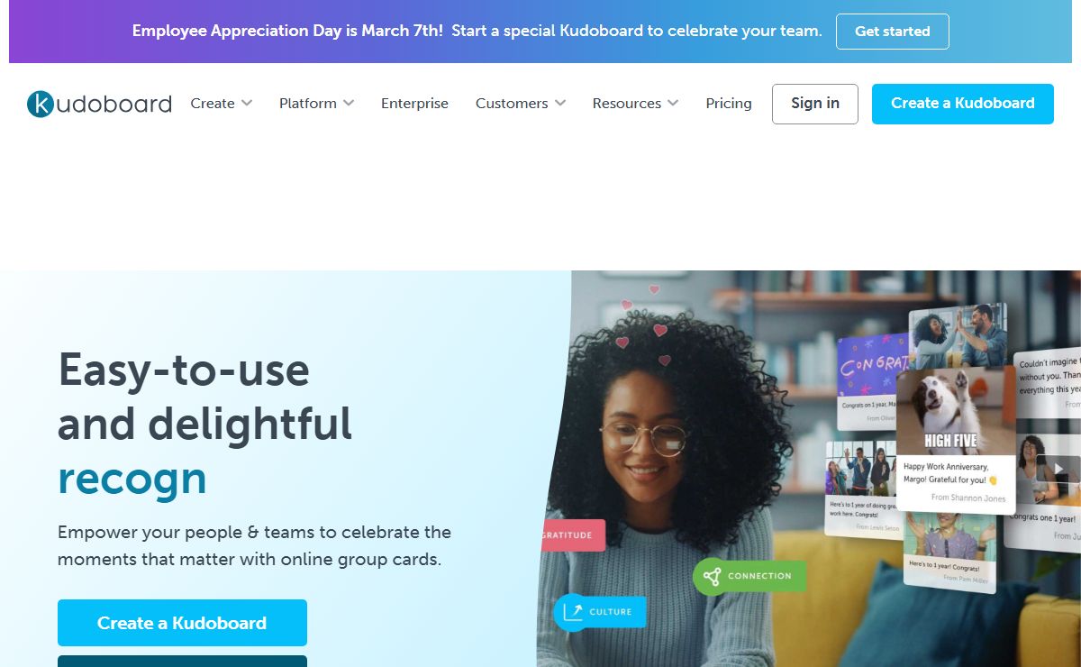 Online Group Cards and Employee Recognition | Kudoboard