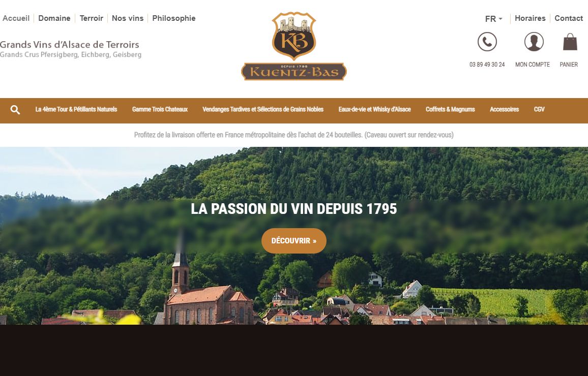 Vins d'Alsace Kuentz Bas : la passion de la vigne depuis 1795