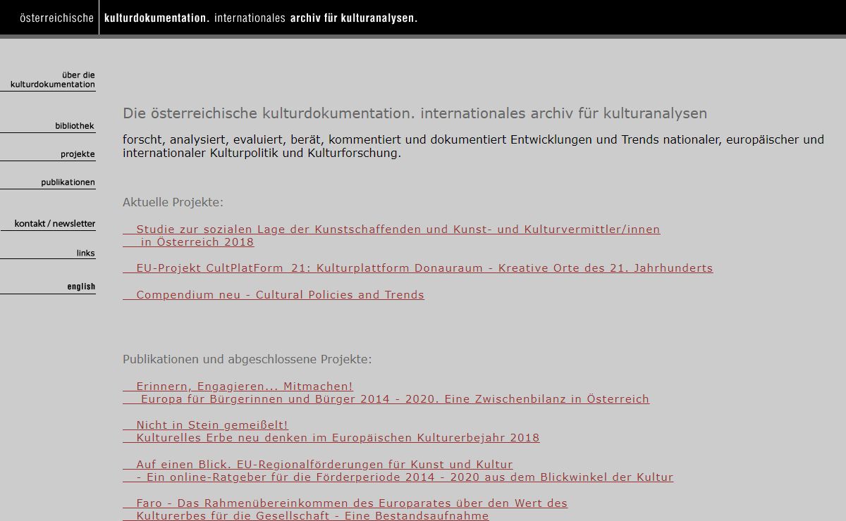 österreichische kulturdokumentation. internationales archiv für kulturanalysen