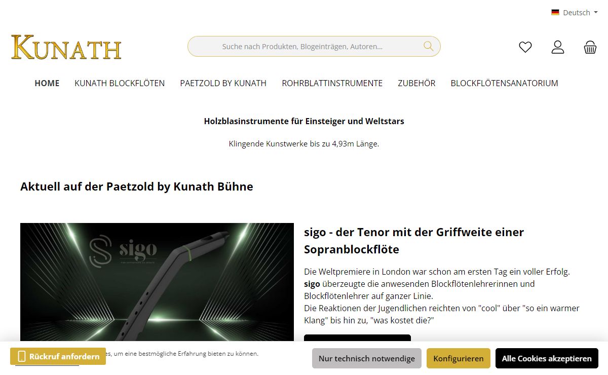 Kunath Instrumentenbau - Holzblasinstrumente aus Meisterhand