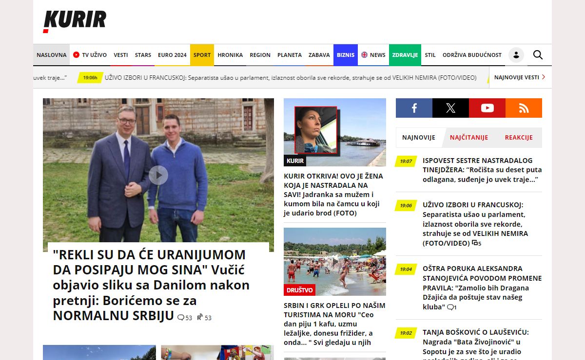 Vesti dana - Kurir dnevne novine