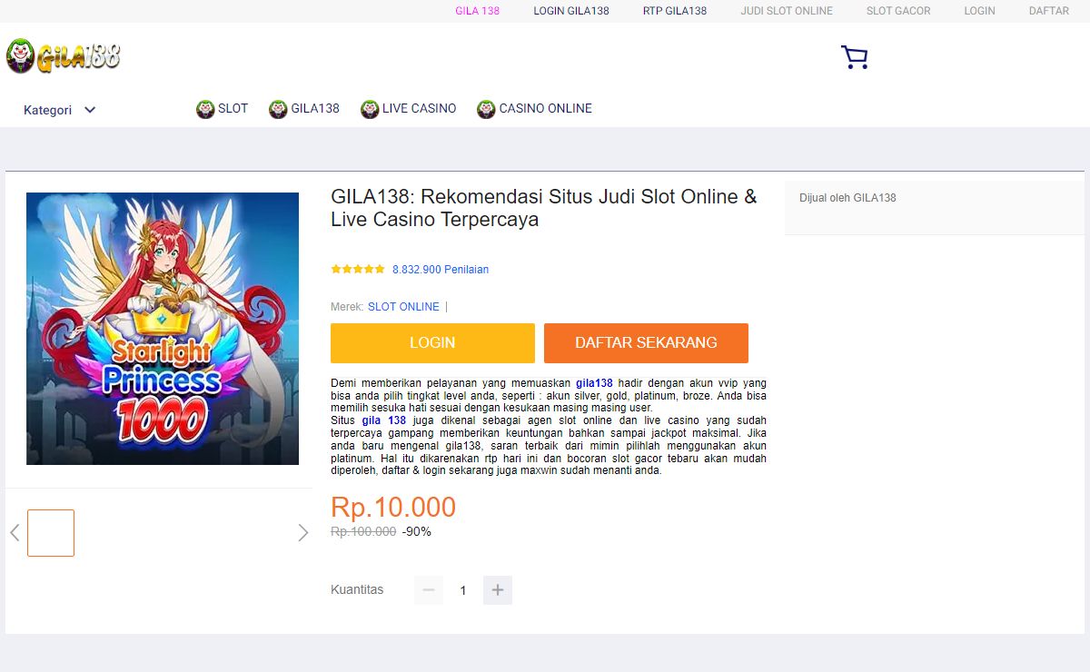 GILA138: Rekomendasi Situs Judi Slot Online & Live Casino Terpercaya