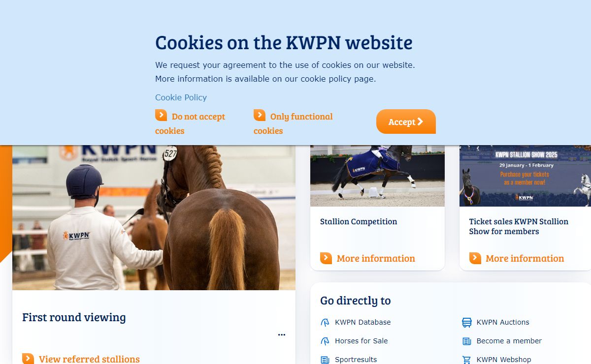KWPN Portal homepage