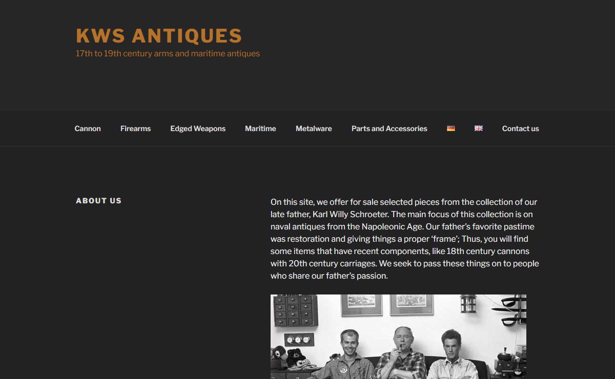 KWS Antiques – 17th to 19th century arms and maritime antiques