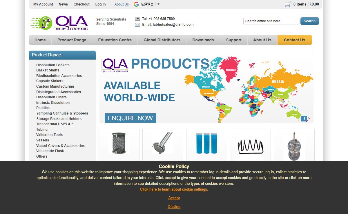 Tablet Dissolution Accessories Home Page