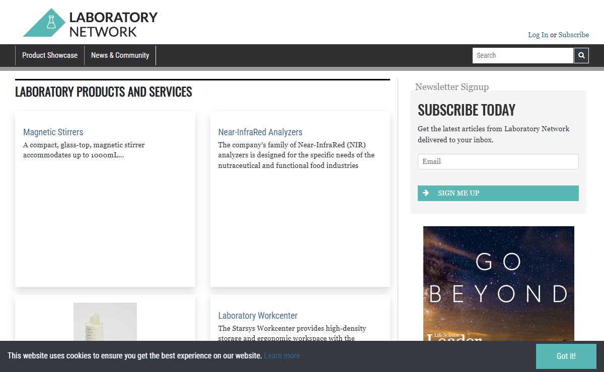 Laboratory Network.com: Digital Marketplace for the analytical research industry