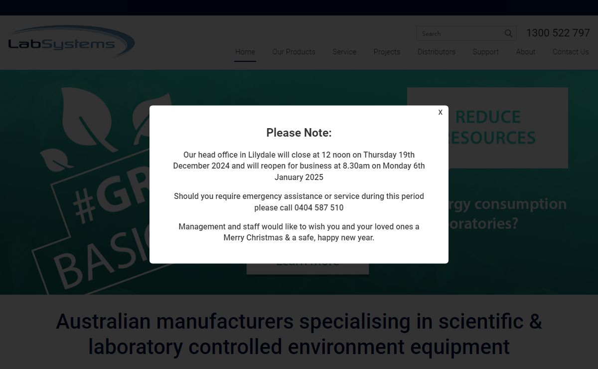 Australian manufactured laboratory equipment - Laboratory Systems Group