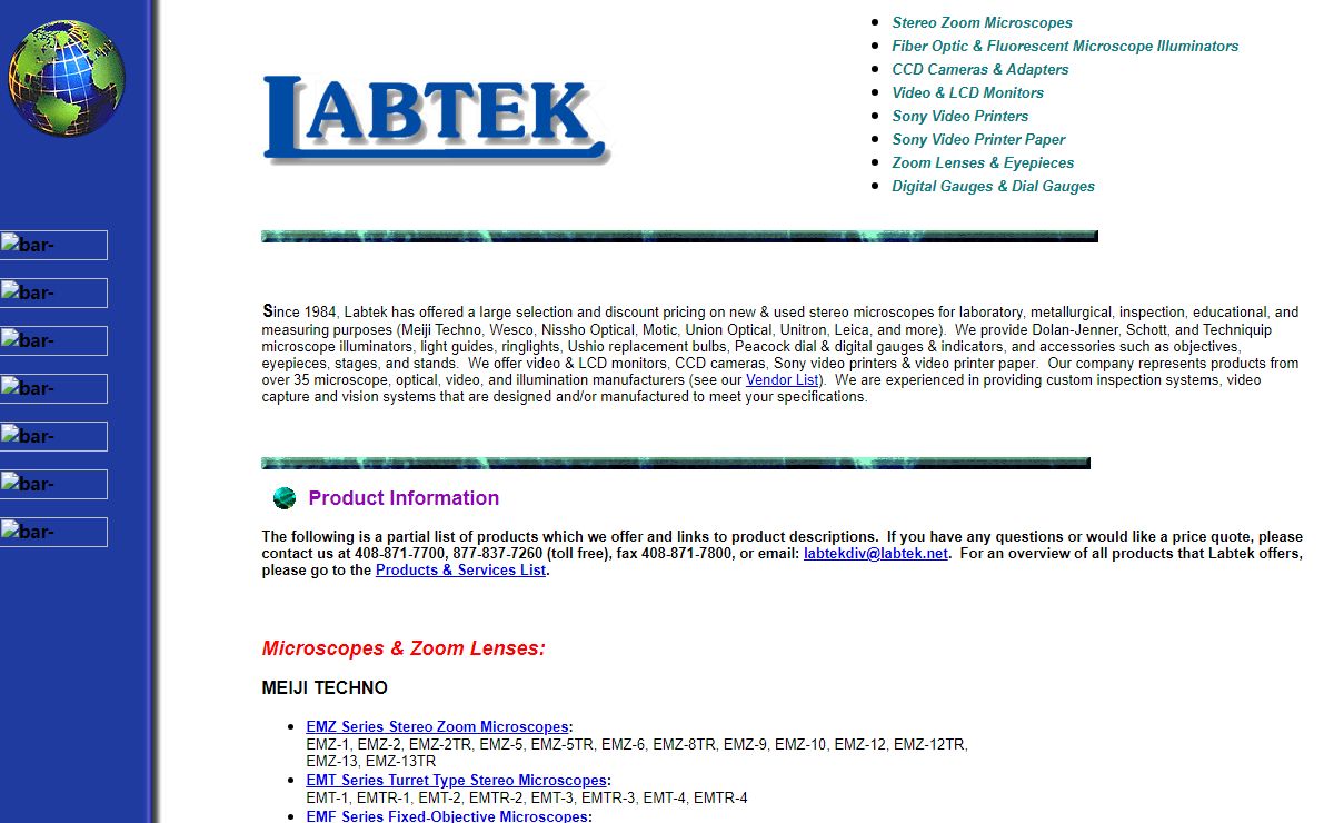 Labtek - Microscopes, Video Systems, Illuminators