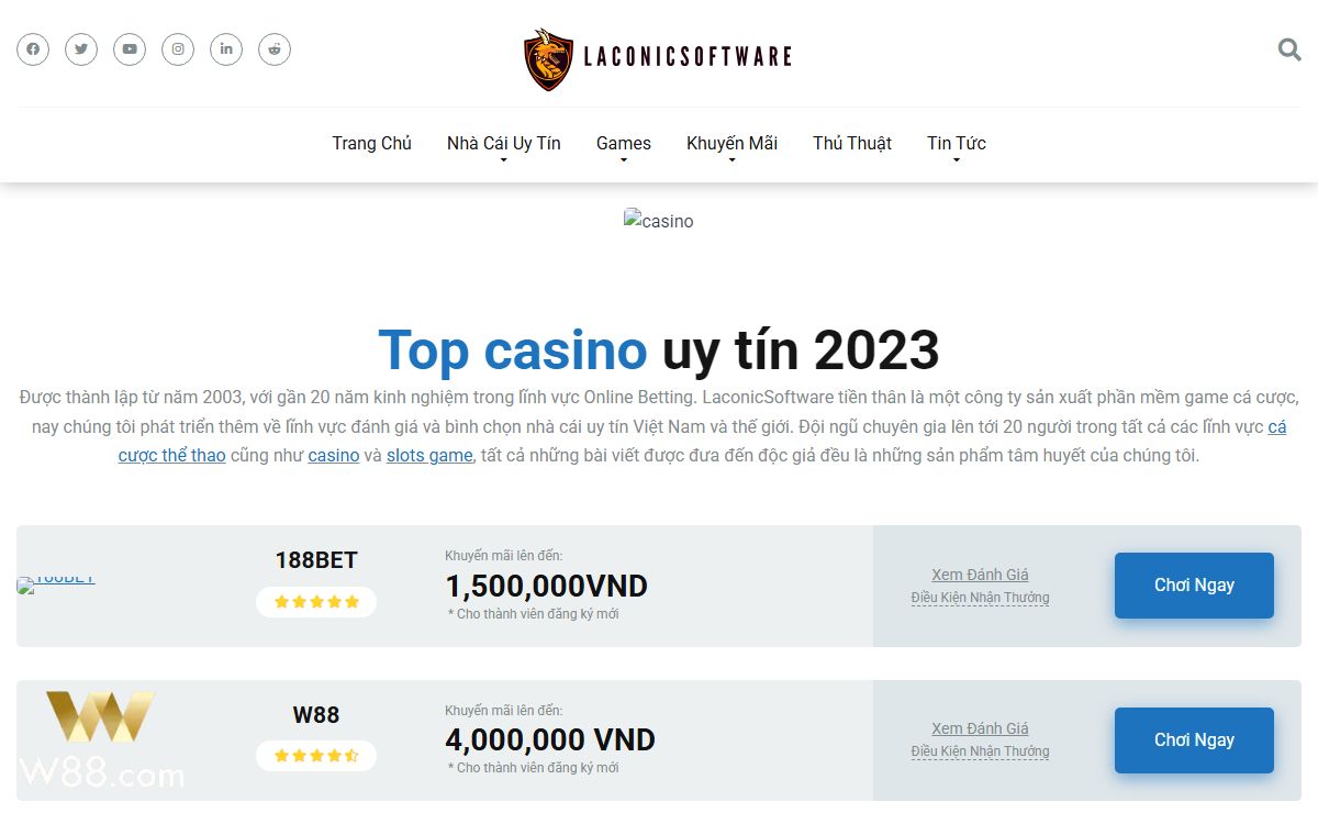 Đánh giá Games cá cược & Casino online uy tín 2023