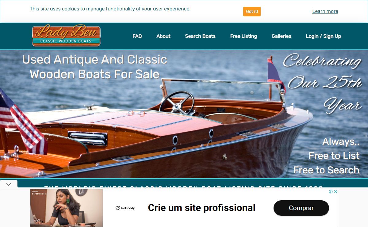 Lady Ben Listing Classic Wooden Boats For Sale