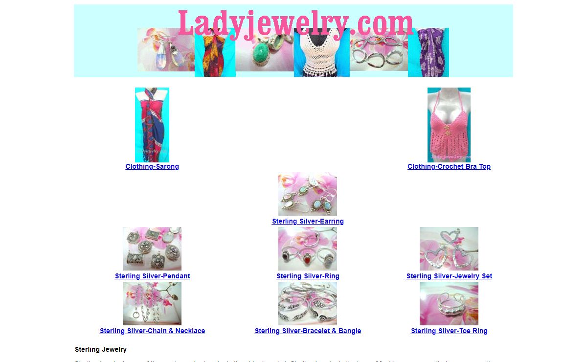 online jewelry store women clothing shop supply fine sterling silver jewelry, gemstone jewelry, sarong fashion skirts