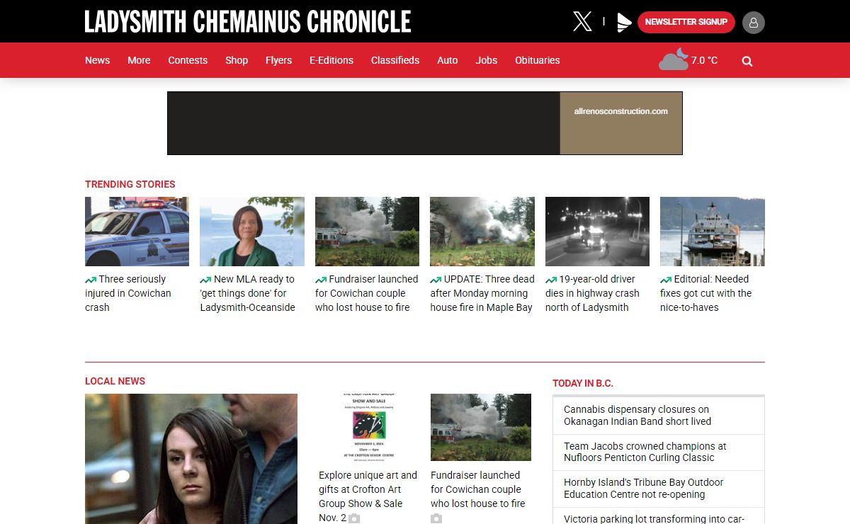 Welcome to Ladysmith Chemainus Chronicle - Ladysmith Chemainus Chronicle