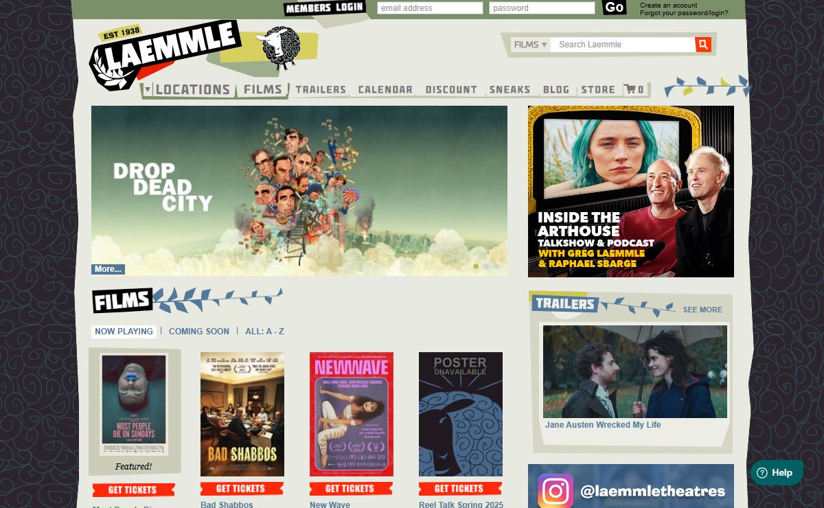 Welcome to Laemmle Theatres - Laemmle.com